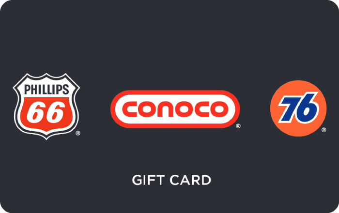 06ad8492-43a2-4734-9629-7c49eebe5e4a_1103374.png PHILLIPS 66® | CONOCO® | 76® Standard Gift Card (Physical Delivery) - Image 1