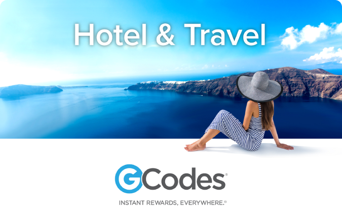 GCTRVL-US-card.png GCodes® Global Hotel & Travel Online Gift Card (Electronic Delivery) - Image 1