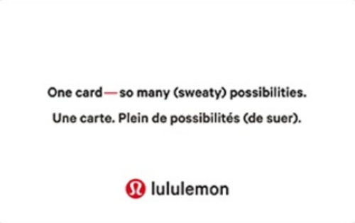 Lululemon Online Gift Card (Electronic Delivery) – Buy with Bitcoin